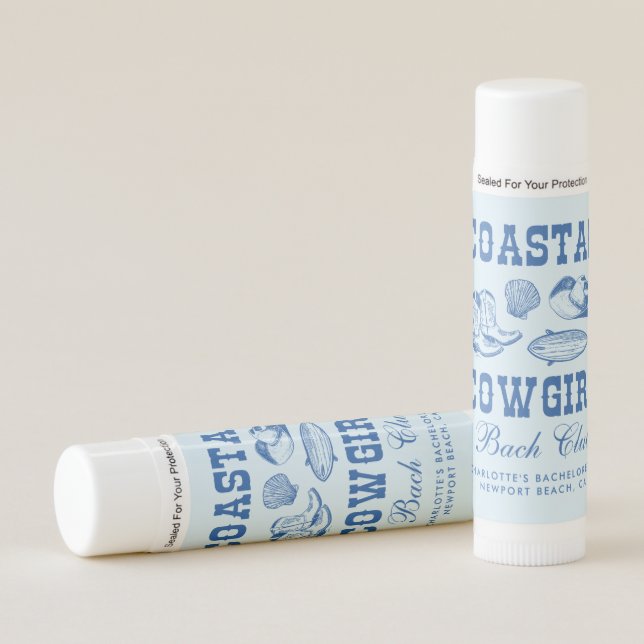 Coastal Cowgirl Bachelorette Weekend Lip Balm (Front)