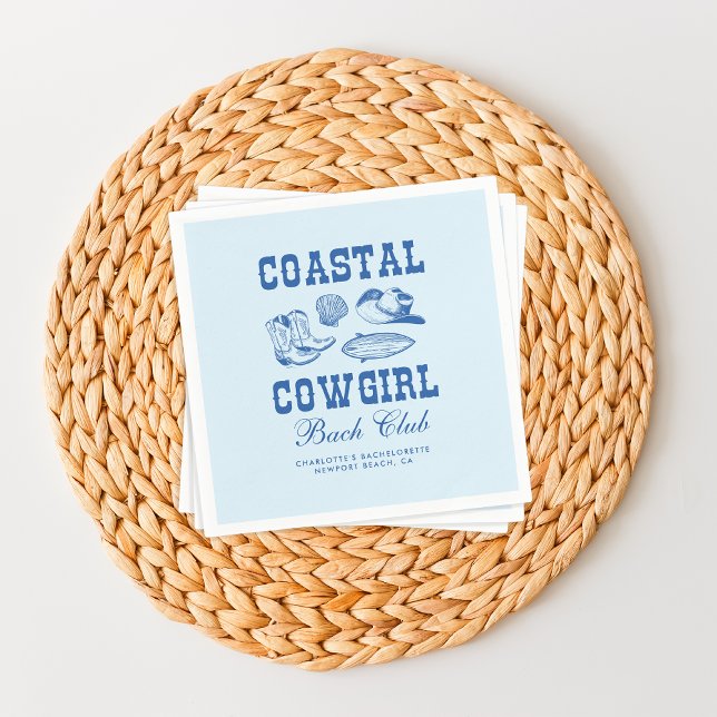Coastal Cowgirl Bachelorette Weekend Napkins (Creator Uploaded)