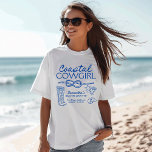 Coastal Cowgirl Bachelorette Weekend Party T-Shirt<br><div class="desc">This Funky Coastal Cowgirl Bachelorette Party Weekend T Shirt features a hand drawn layout with hand drawn illustrations along with handwritten font! You have freedom to create something uniquely yours! A great way to go out in style with your bridesmaids for your bachelorette weekend! Easily edit wording and colors to...</div>