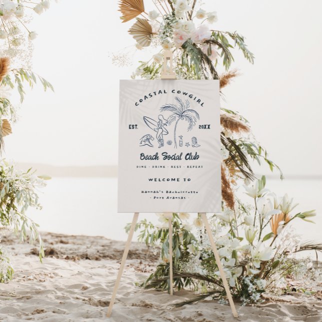 Coastal Cowgirl Bachelorette Welcome Foam Board (Creator Uploaded)