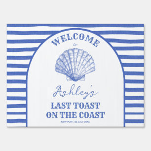 Coastal cowgirl bachelorette welcome sign