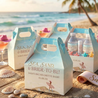 Coastal Cowgirl Bash bachelorette party theme Favor Boxes