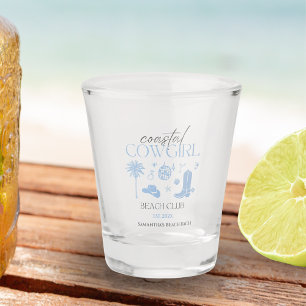 Coastal Cowgirl Beach Club Bachelorette Favors Shot Glass