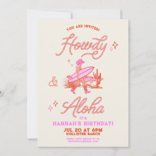 Coastal Cowgirl Birthday Western Beach Party Invitation