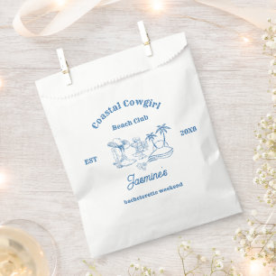 Coastal cowgirl Blue Ocean Bachelorette weekend Favor Bag