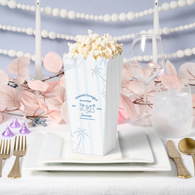 Coastal cowgirl Blue Ocean Bachelorette weekend Favor Boxes (Wedding)