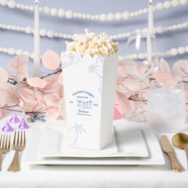 Coastal cowgirl Blue Ocean Bachelorette weekend Favor Boxes (Wedding)
