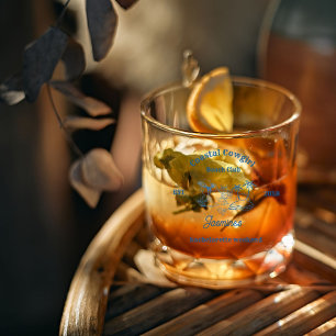 Coastal cowgirl Blue Ocean Bachelorette weekend Whiskey Glass