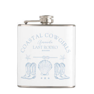 Coastal Cowgirl Boots Western Bachelorette Party Flask