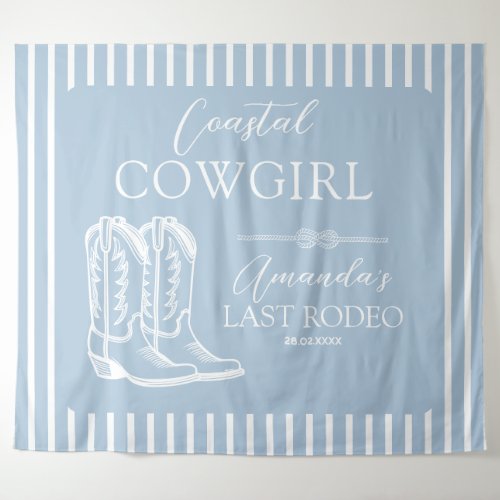 Coastal Cowgirl Boots Western Bachelorette Party Tapestry