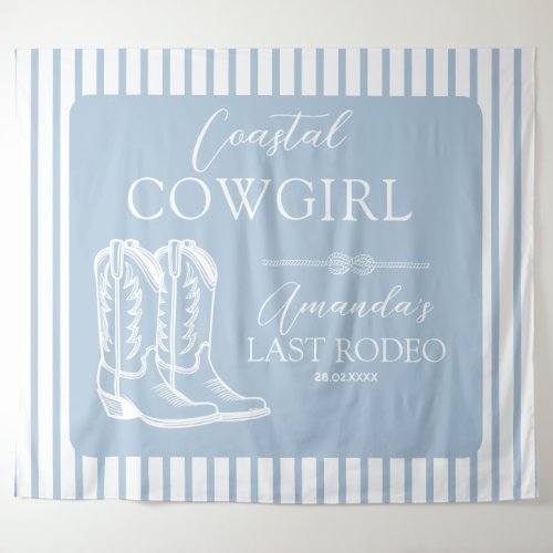 Coastal Cowgirl Boots Western Bachelorette Party Tapestry