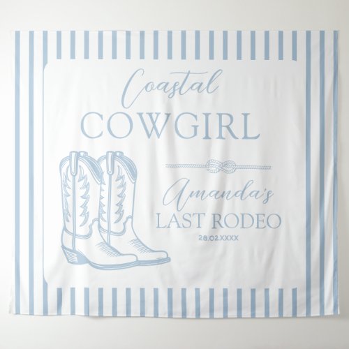 Coastal Cowgirl Boots Western Bachelorette Party Tapestry