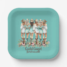 Coastal Cowgirl Bridesmaids 7 Inch Square