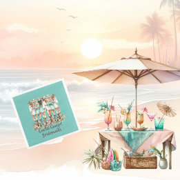 Coastal Cowgirl Bridesmaids Paper Dinner Napkins
