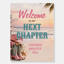 Coastal Cowgirl Divorce Party Welcome Sign