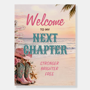 Coastal Cowgirl Divorce Party Welcome Sign