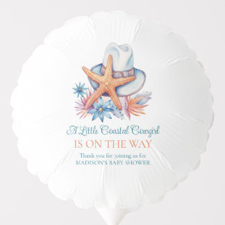 Coastal Cowgirl Hat and Seashells Paper Dinner N Balloon