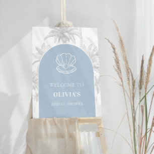 Coastal Cowgirl Modern Nautical Bridal Shower Sign