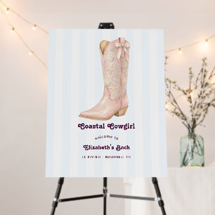 Coastal Cowgirl Nashville Bachelorette Welcome Foam Board