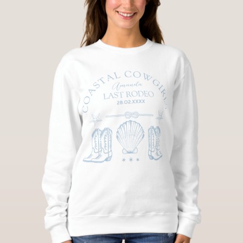 Coastal Cowgirl Nautical Western Bachelorette Sweatshirt