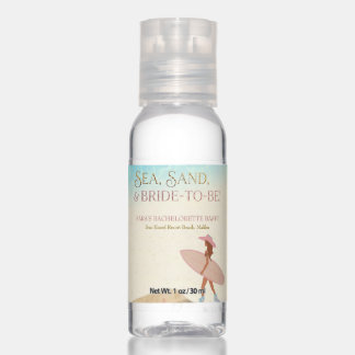Coastal Cowgirl Pink Hat Bachelorette Party Hand Sanitizer