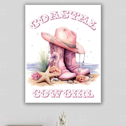 Coastal Cowgirl Wallart Canvas