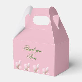 Coastal Cowgirl Wedding pink tulip Favor Boxes