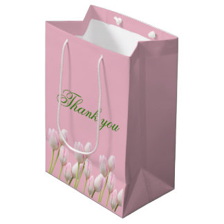 Coastal Cowgirl Wedding pink tulip Medium Gift Bag