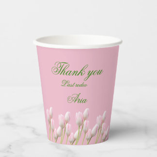 Coastal Cowgirl Wedding pink tulip Paper Cups