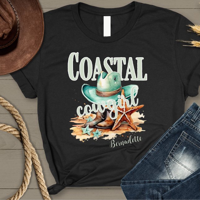 Coastal Cowgirl with Personalize Name T-Shirt (Creator Uploaded)