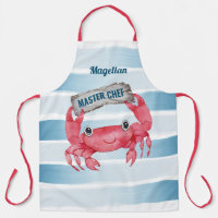 Coastal Crab | Blue & White Stripes Beach House