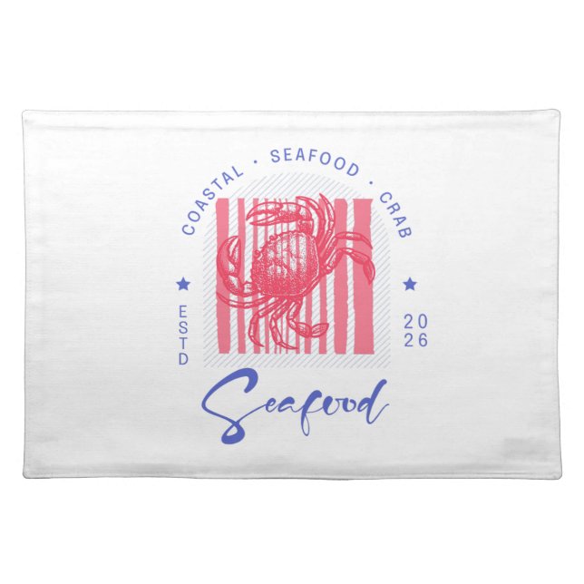Coastal Crab Cloth Placemat (Front)