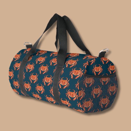 Coastal Crab pattern Duffle Bag