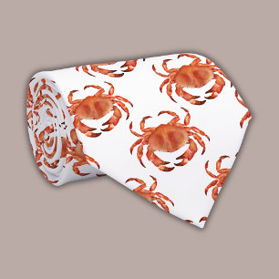 Coastal Crab pattern Neck Tie