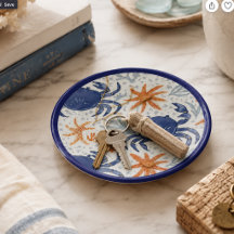 Coastal Crab & Starfish Seaside Catchall