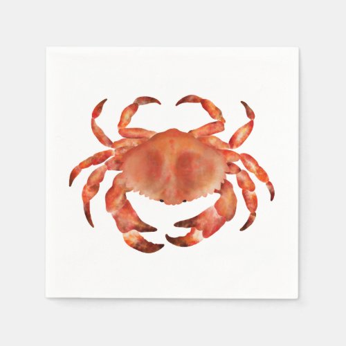 Coastal Crab Watercolor Napkins