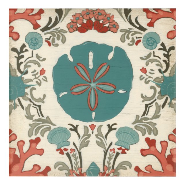 Coastal Damask I Acrylic Print (Front)