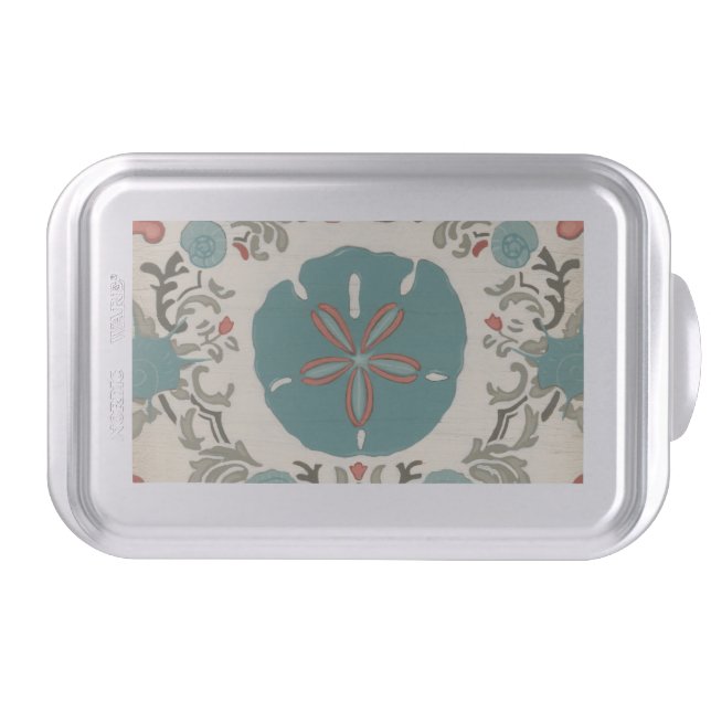 Coastal Damask I Cake Pan (Front)
