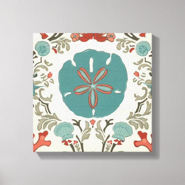 Coastal Damask I Canvas Print (Front)