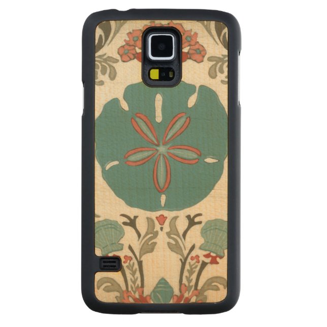 Coastal Damask I Carved Maple Galaxy S5 Case (Back)