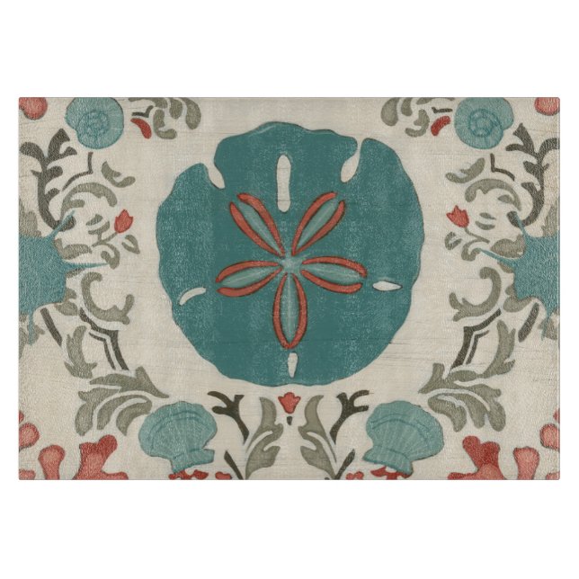 Coastal Damask I Cutting Board (Front)