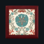 Coastal Damask I Jewelry Box<br><div class="desc">Marine Life</div>