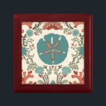 Coastal Damask I Jewelry Box<br><div class="desc">Marine Life</div>