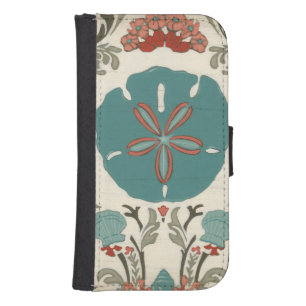 Coastal Damask I Wallet Phone Case For Samsung Galaxy S4