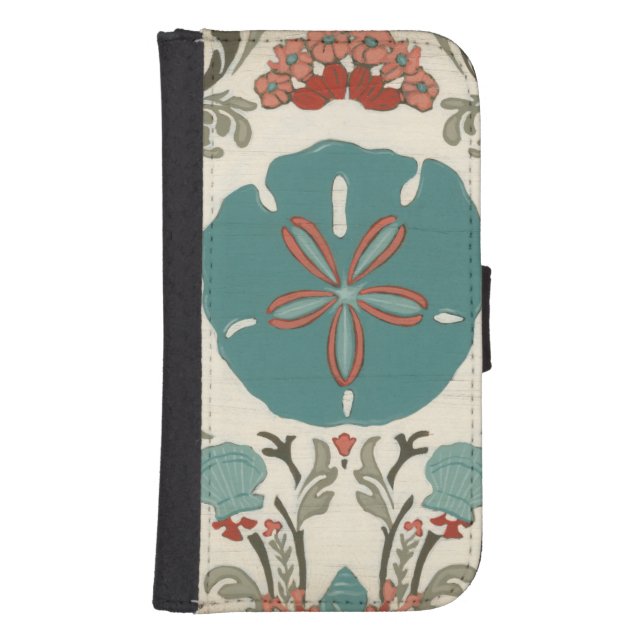 Coastal Damask I Samsung Galaxy Wallet Case (Front)