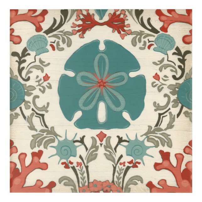 Coastal Damask II Acrylic Print (Front)