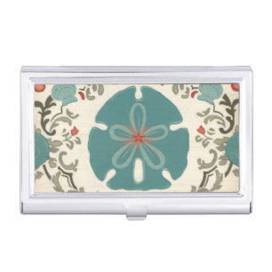 Coastal Damask II Business Card Case