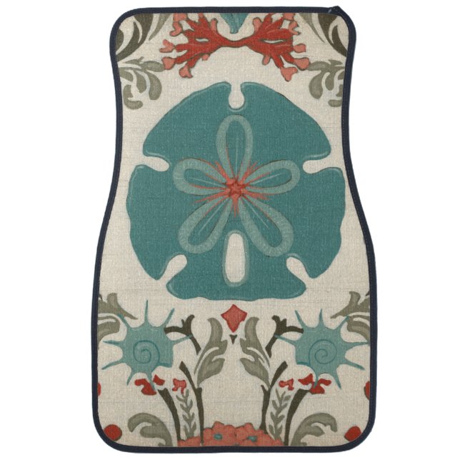 Coastal Damask II Car Mat (Front)