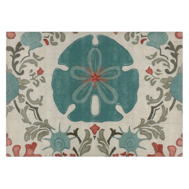 Coastal Damask II Cutting Board (Front)