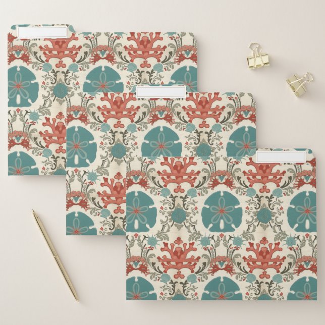 Coastal Damask II File Folder (Set)